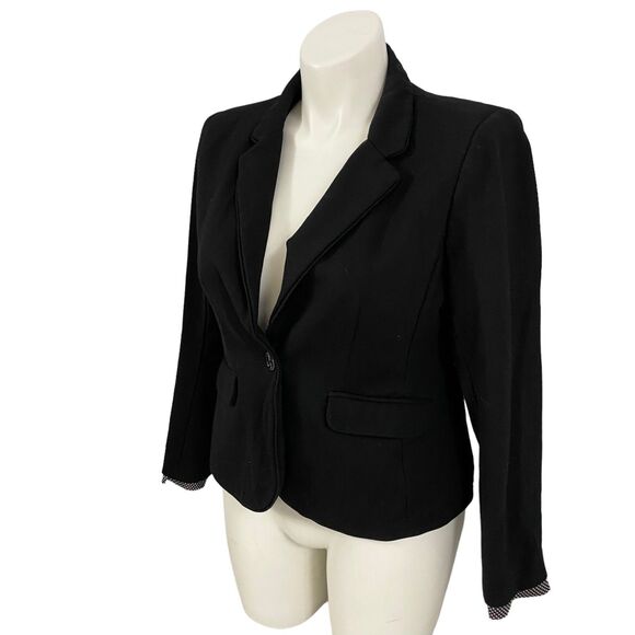 Versona Blazer Womens Size 16 Black Work Office Jacket Basic Minimalist Corpcore - Picture 8 of 16